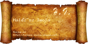 Halász Imola névjegykártya
