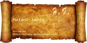 Halász Imola névjegykártya